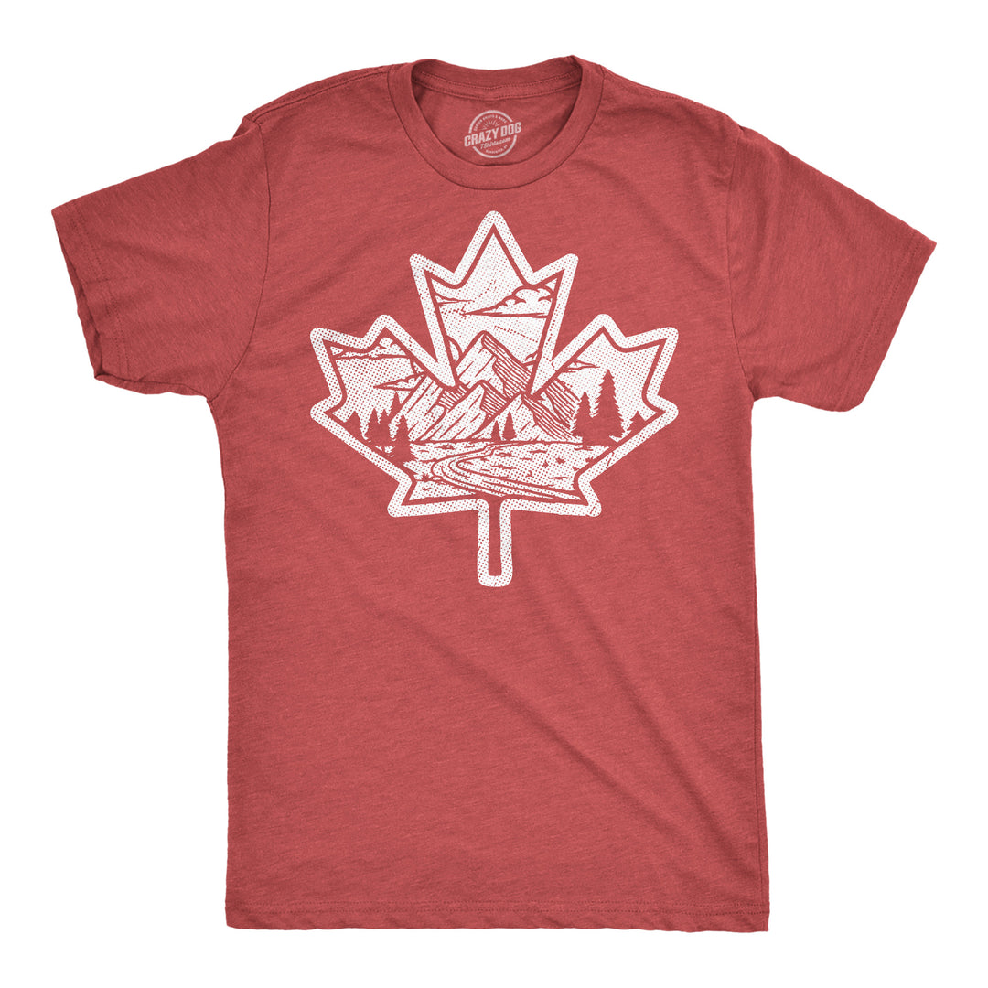 Funny Heather Red - Canadian Canadian Maple Leaf Mens T Shirt Nerdy sarcastic Tee