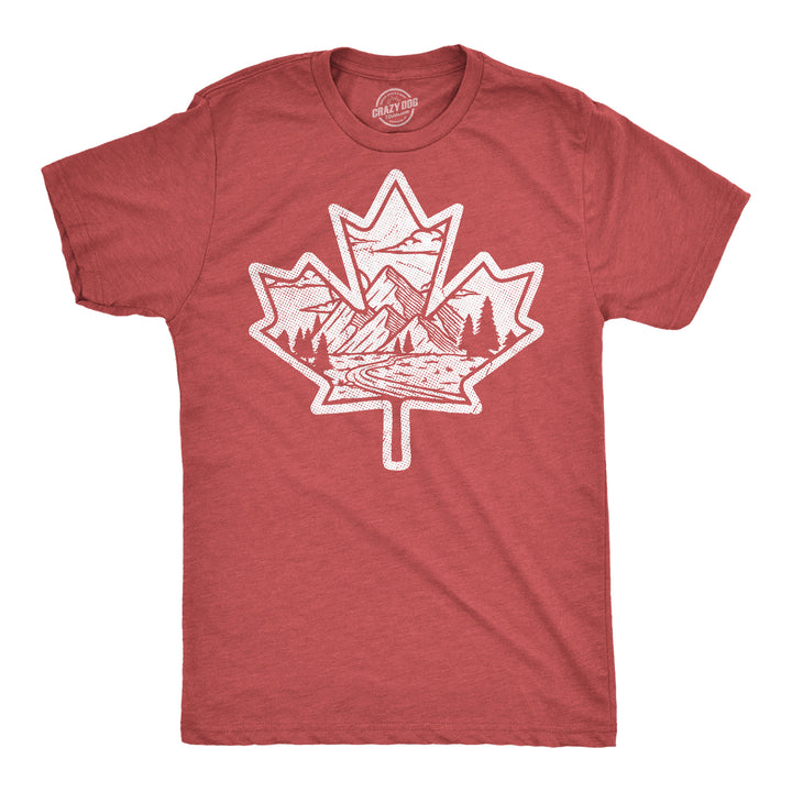 Funny Heather Red - Canadian Canadian Maple Leaf Mens T Shirt Nerdy sarcastic Tee