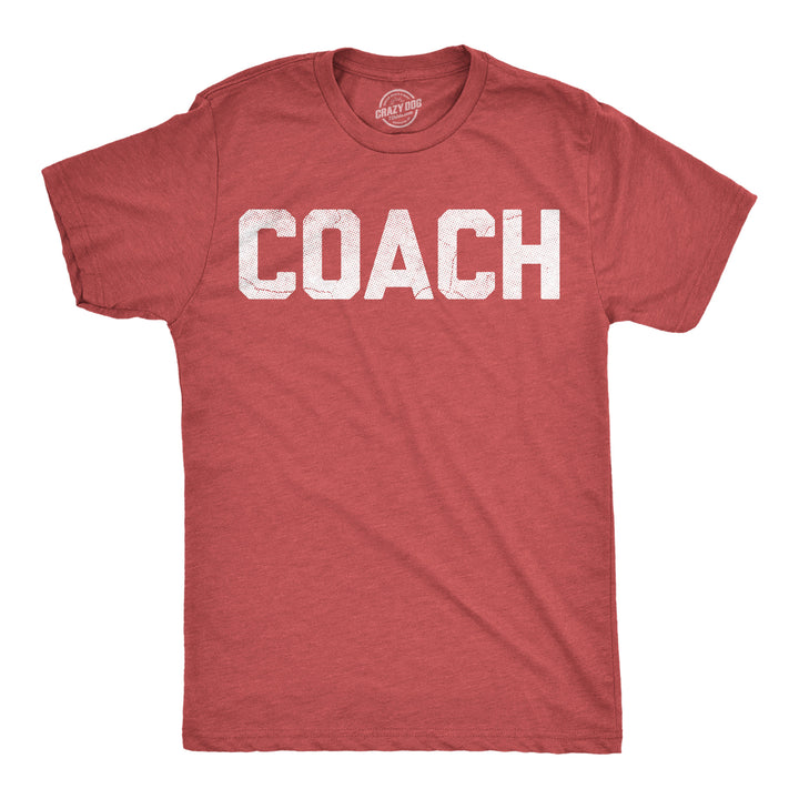 Funny Heather Red - Coach Coach Mens T Shirt Nerdy teacher Tee