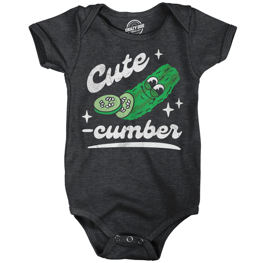 Funny Black - Cute Cumber Cute Cumber Onesie Nerdy food sarcastic Tee