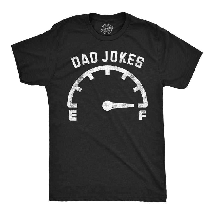 Funny Heather Black - Dad Jokes Gas Dad Jokes Gas Meter Mens T Shirt Nerdy sarcastic Tee