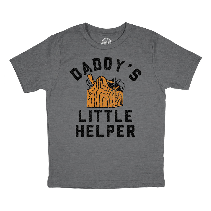 Funny Dark Heather Grey - Daddys Little Helper Daddys Little Helper Toddler T Shirt Nerdy sarcastic Tee