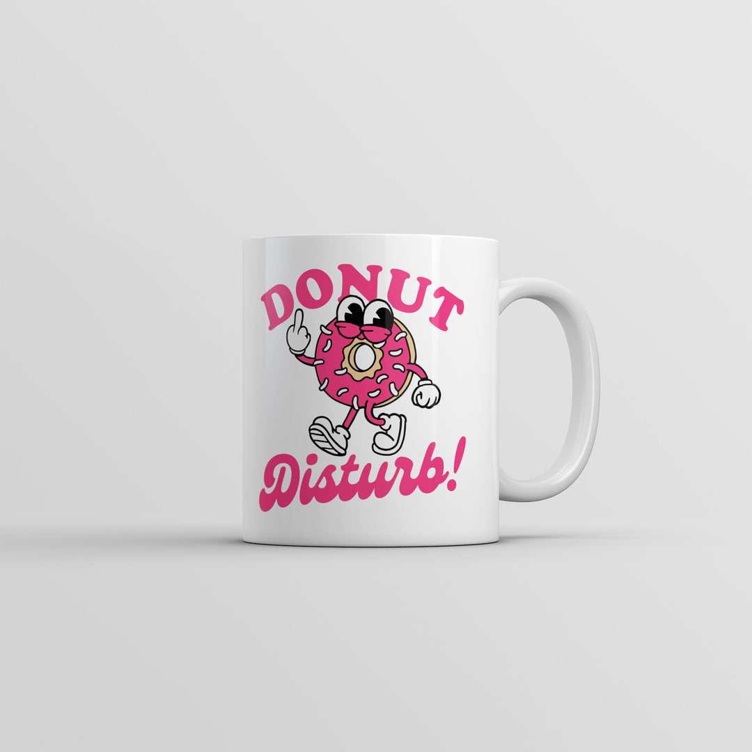Funny White Donut Disturb Coffee Mug Nerdy food Tee