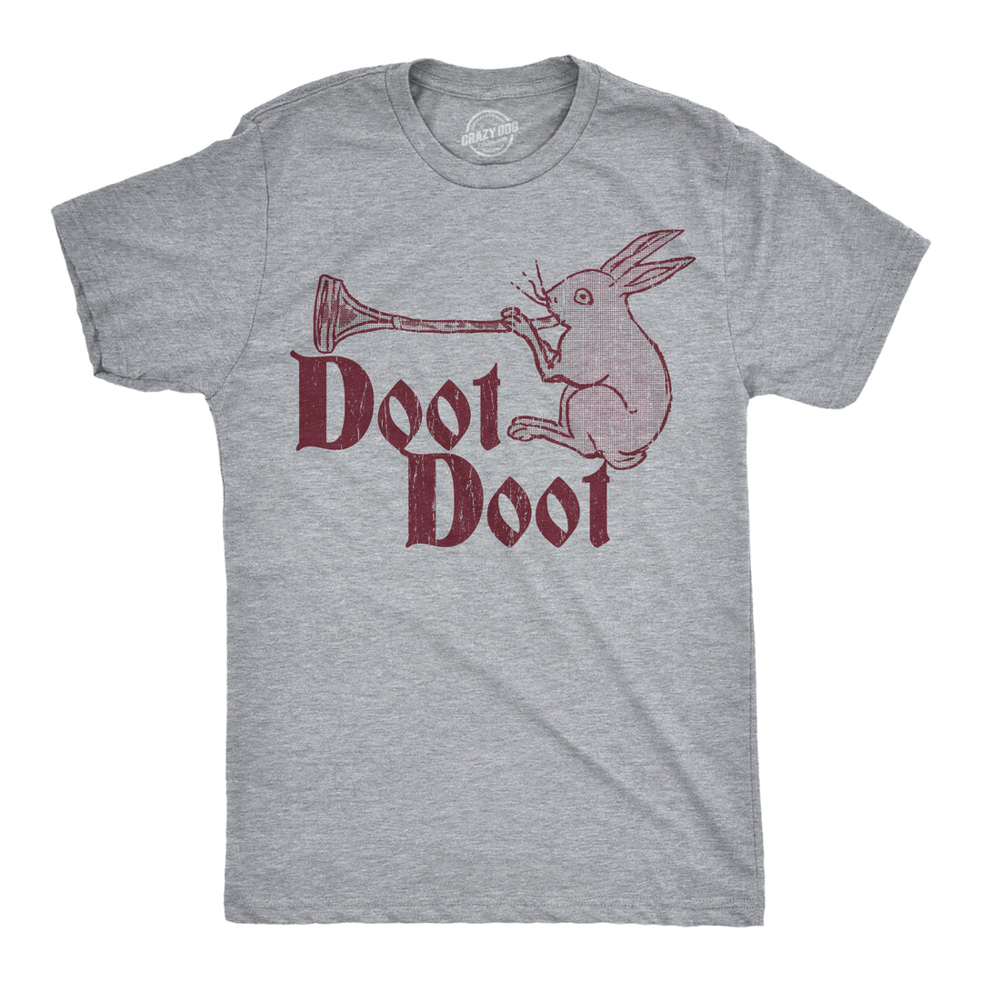Funny Light Heather Grey -  Doot Doot Doot Doot Mens T Shirt Nerdy music Tee