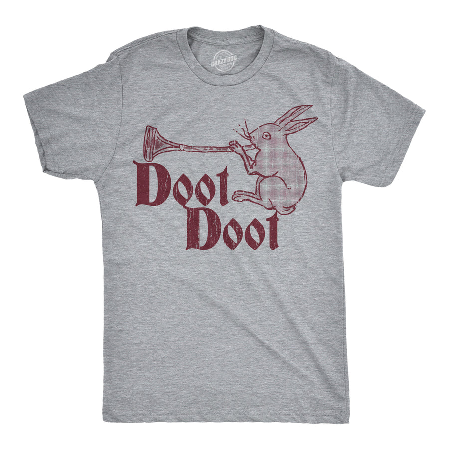 Funny Light Heather Grey -  Doot Doot Doot Doot Mens T Shirt Nerdy music Tee