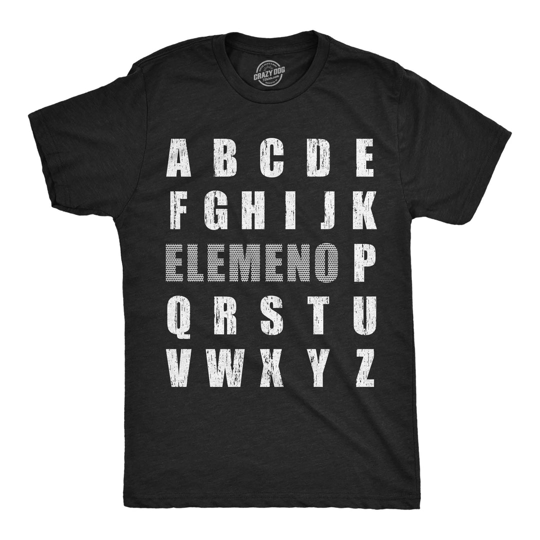 Funny Heather Black - Elemeno Elemeno Mens T Shirt Nerdy Nerdy Teacher Tee