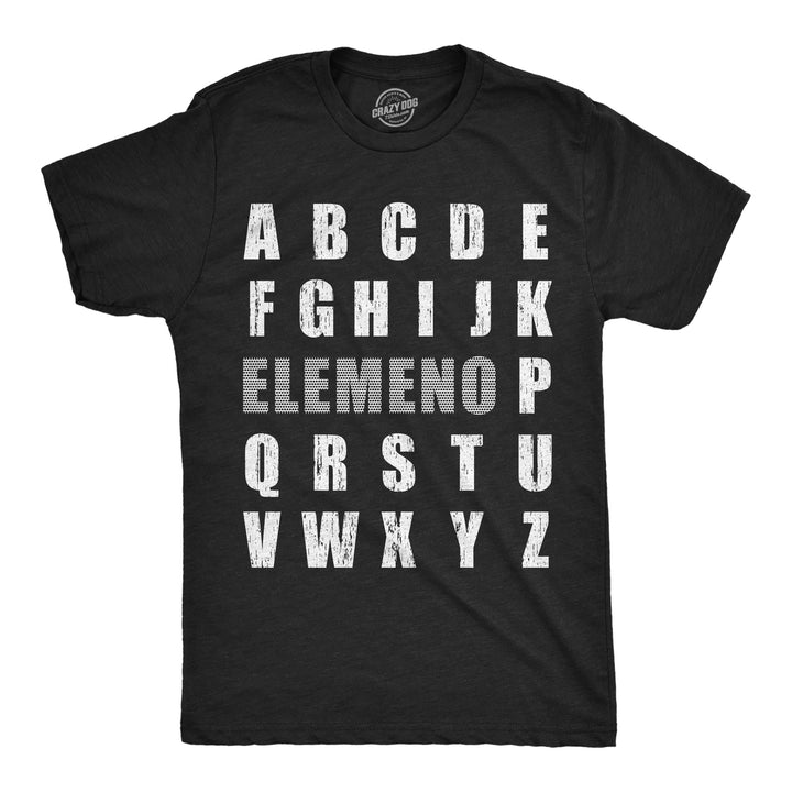 Funny Heather Black - Elemeno Elemeno Mens T Shirt Nerdy Nerdy Teacher Tee