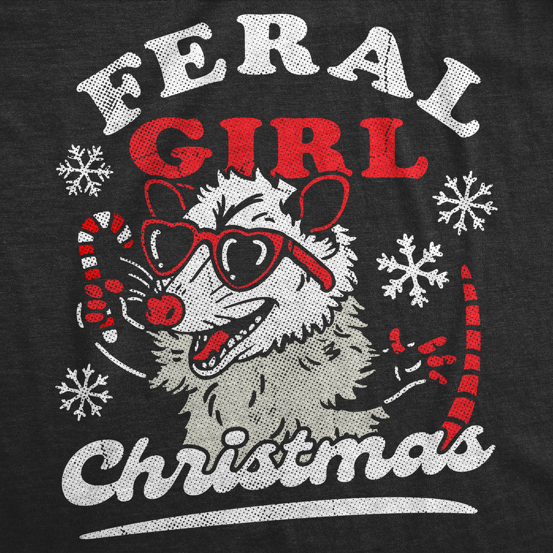 Feral Girl Christmas Women's T Shirt