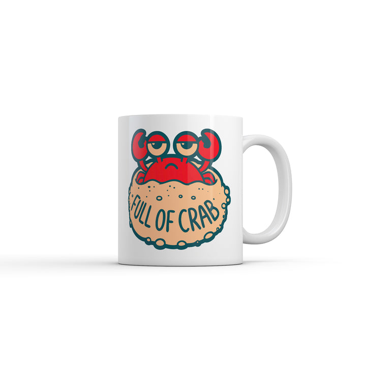 Funny White Full Of Crab Coffee Mug Nerdy food Tee