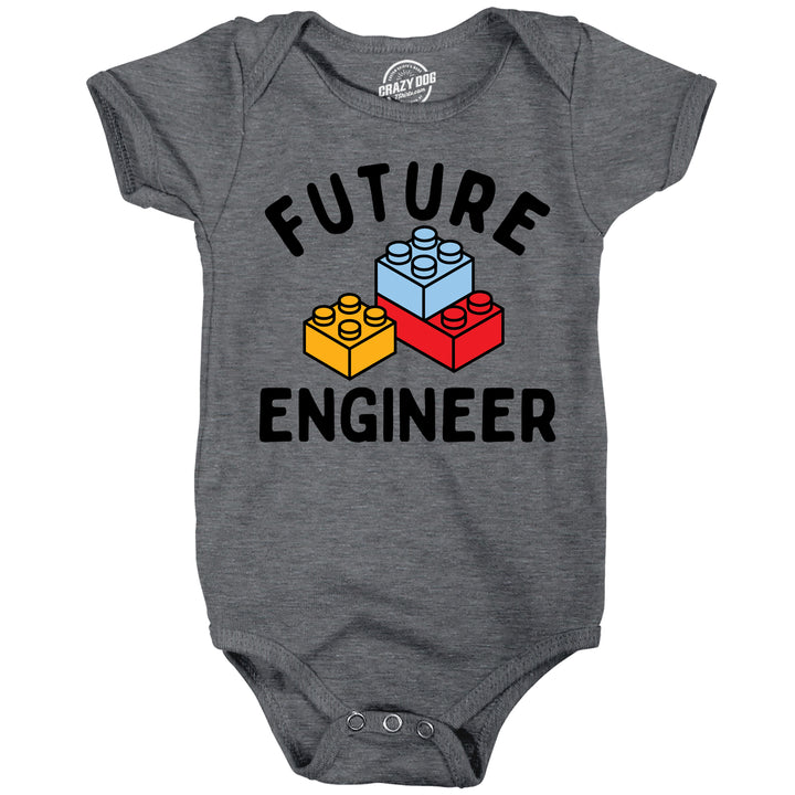 Funny Dark Heather Grey - Future Engineer Future Engineer Onesie Nerdy sarcastic Tee
