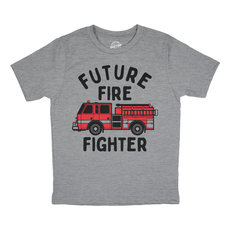 Funny Light Heather Grey - Future Fire Fighter Future Fire Fighter Youth T Shirt Nerdy sarcastic Tee