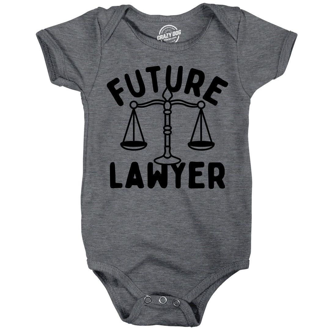 Funny Dark Heather Grey - Future Lawyer Future Lawyer Onesie Nerdy sarcastic Tee
