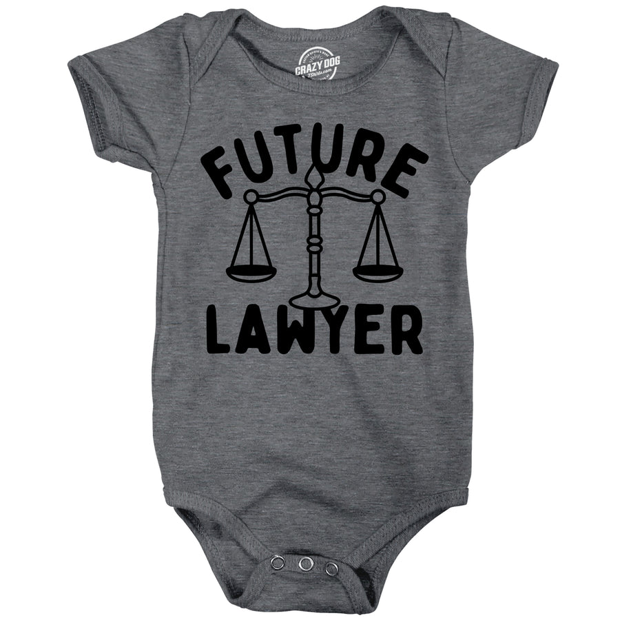 Funny Dark Heather Grey - Future Lawyer Future Lawyer Onesie Nerdy sarcastic Tee