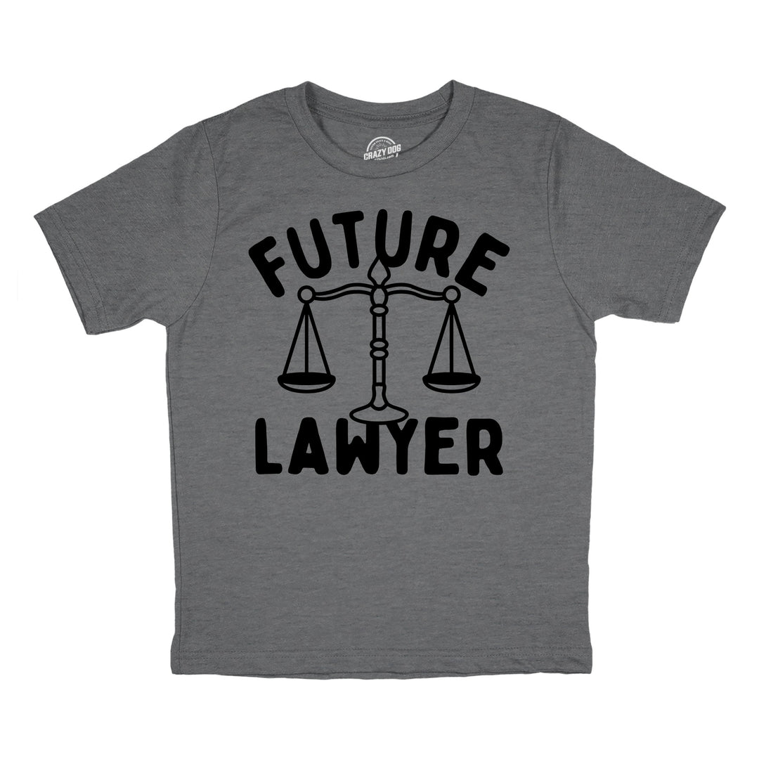 Funny Dark Heather Grey - Future Lawyer Future Lawyer Youth T Shirt Nerdy sarcastic Tee