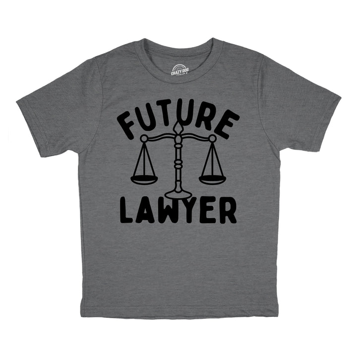 Funny Dark Heather Grey - Future Lawyer Future Lawyer Youth T Shirt Nerdy sarcastic Tee