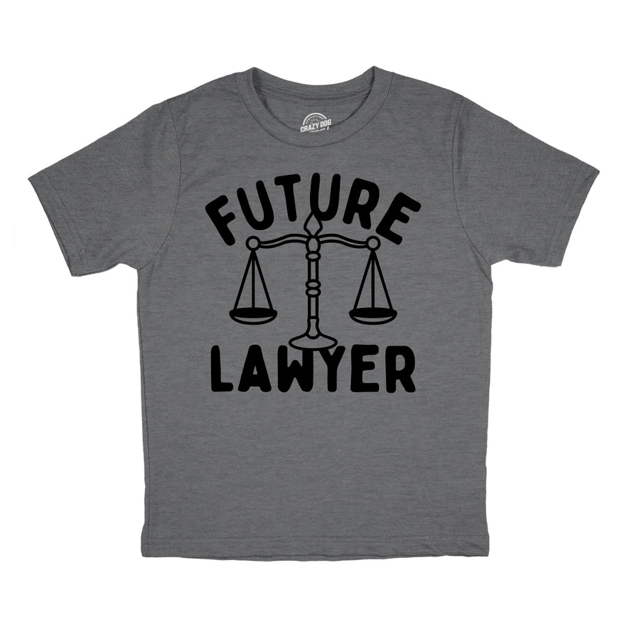 Funny Dark Heather Grey - Future Lawyer Future Lawyer Youth T Shirt Nerdy sarcastic Tee