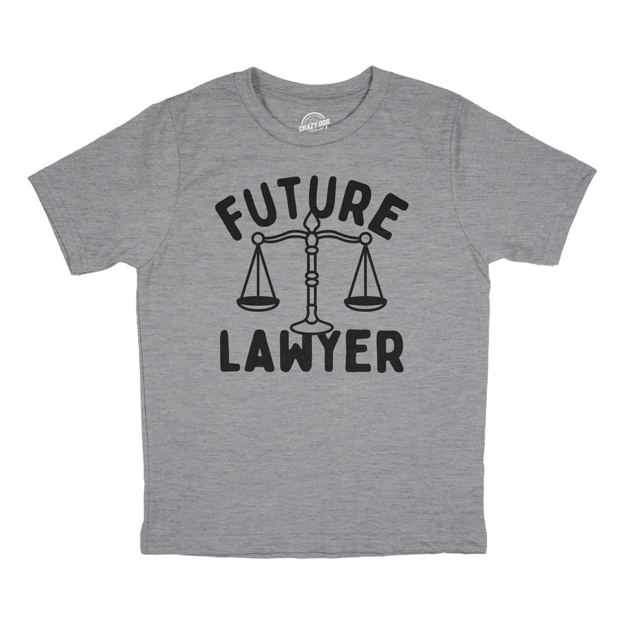 Funny Light Heather Grey - Future Lawyer Future Lawyer Youth T Shirt Nerdy sarcastic Tee