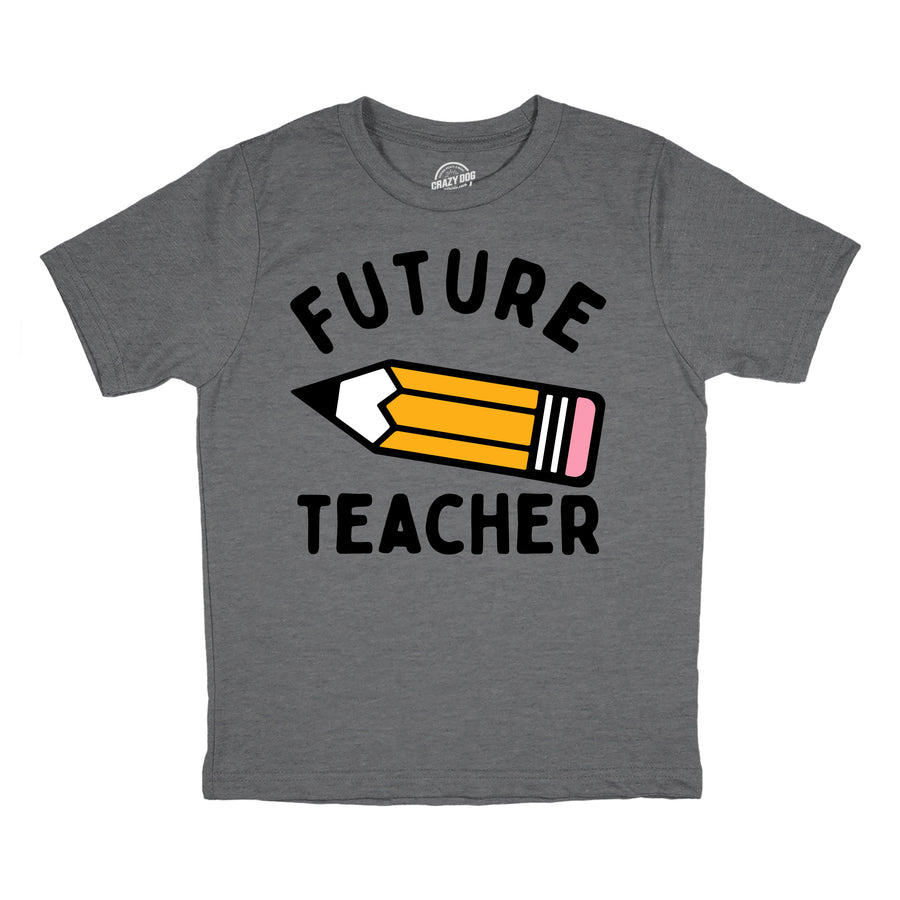 Funny Dark Heather Grey - Future Teacher Future Teacher Youth T Shirt Nerdy sarcastic Tee