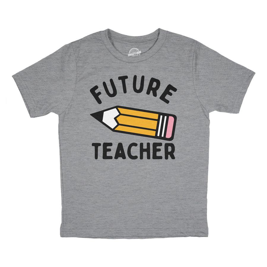Funny Grey Future Teacher Youth T Shirt Nerdy sarcastic Tee