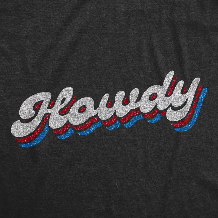 Howdy Glitter Retro Women's T Shirt