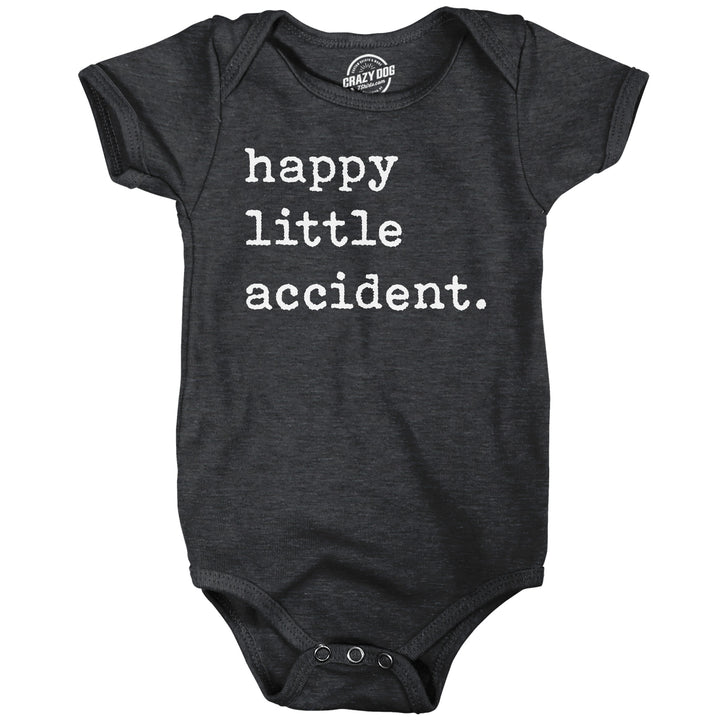 Funny Heather Black - Happy Accident Happy Little Accident Onesie Nerdy sarcastic Tee