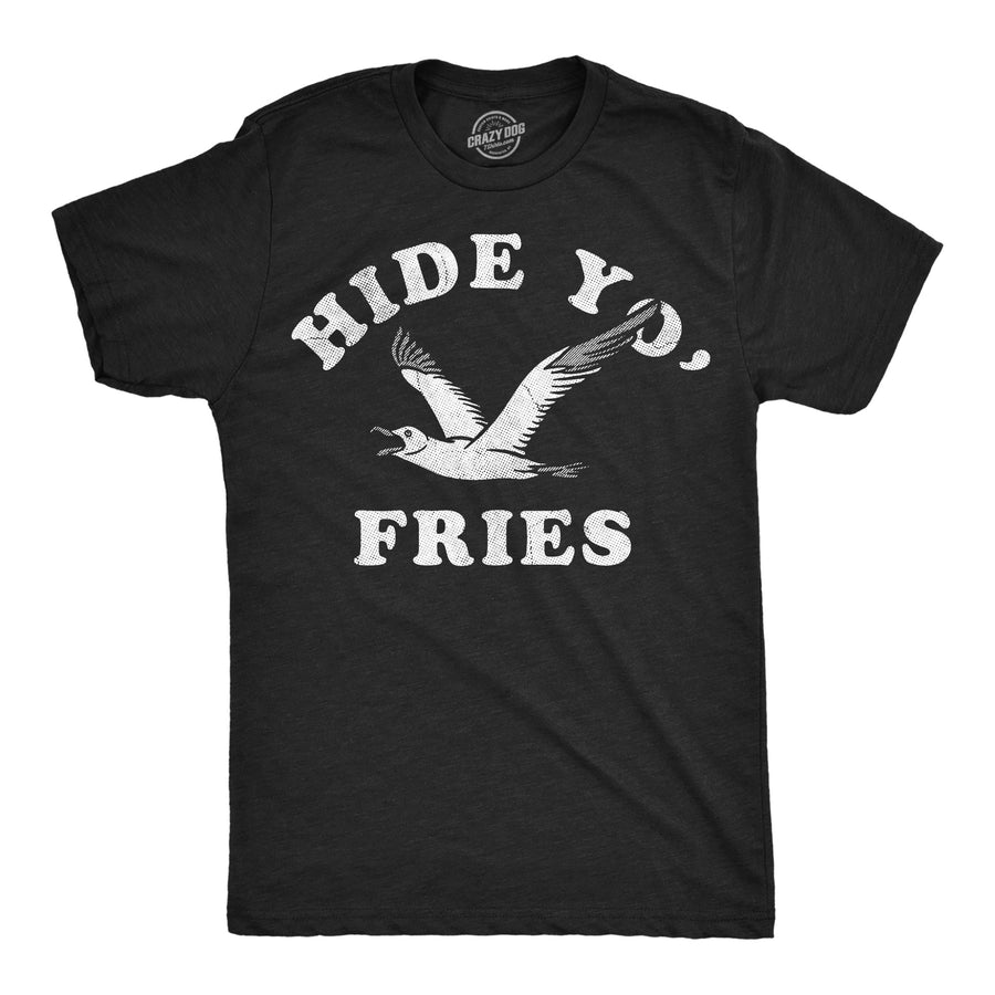 Funny Heather Black - Hide Yo Fries Hide Yo Fries Mens T Shirt Nerdy food sarcastic Tee