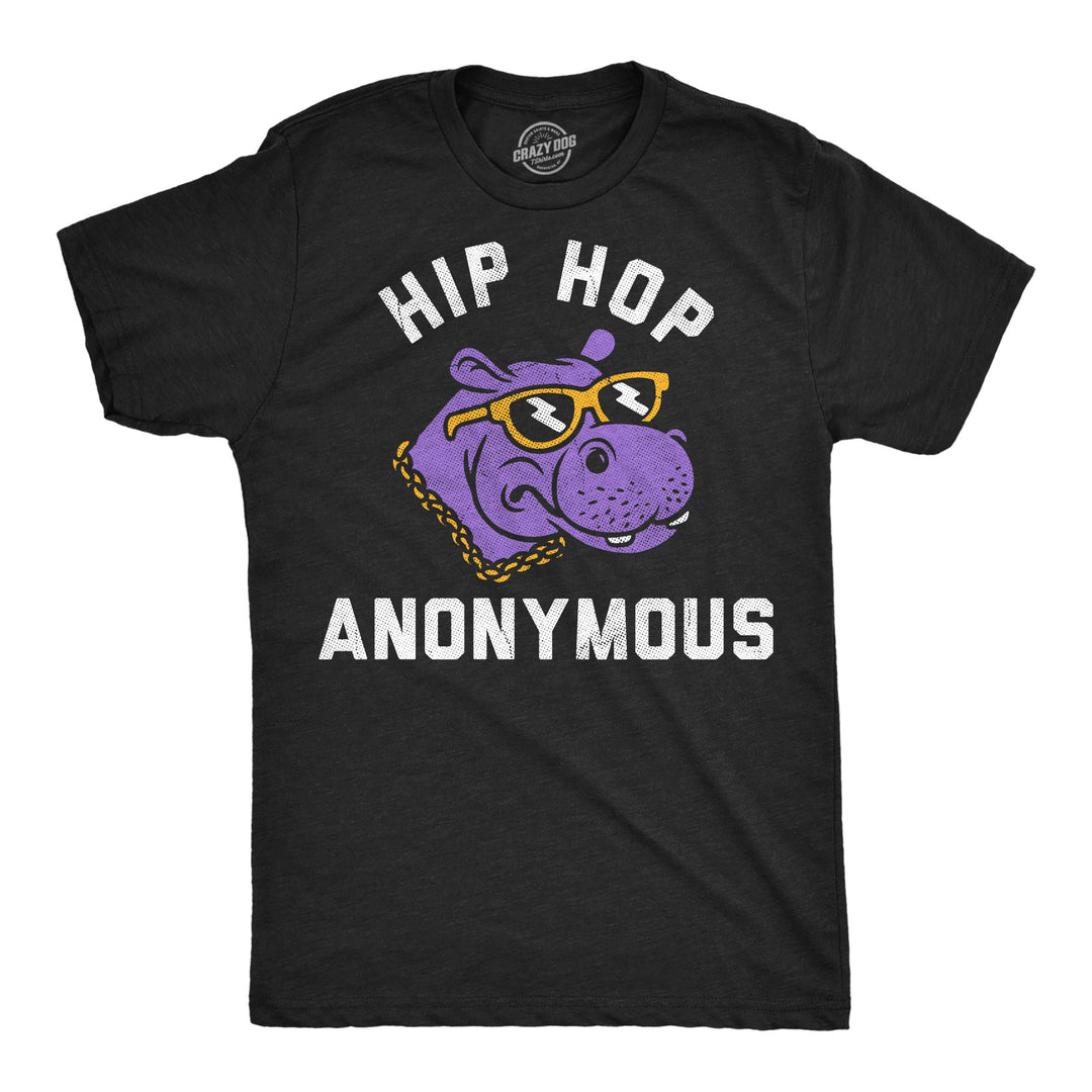 Funny Heather Black - Hip Hop Hip Hop Anonymous Mens T Shirt Nerdy animal Tee