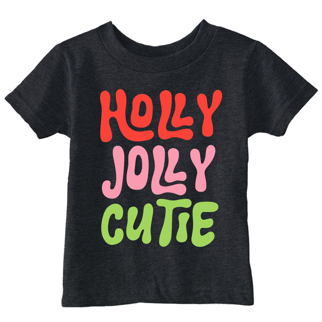 Funny Heather Black - Holly Jolly Cutie Holly Jolly Cutie Toddler T Shirt Nerdy Christmas Tee