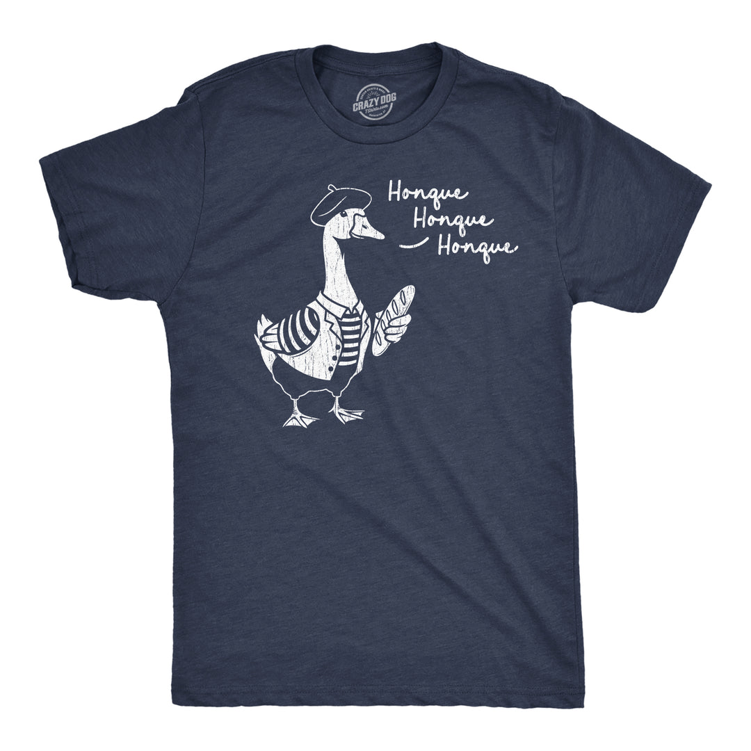 Funny Heather Navy - Honque Honque Honque Mens T Shirt Nerdy animal Tee