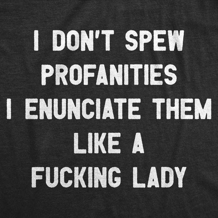 I Dont Spew Profanities I Enunciate Them Lke A Fucking Lady Women's T Shirt