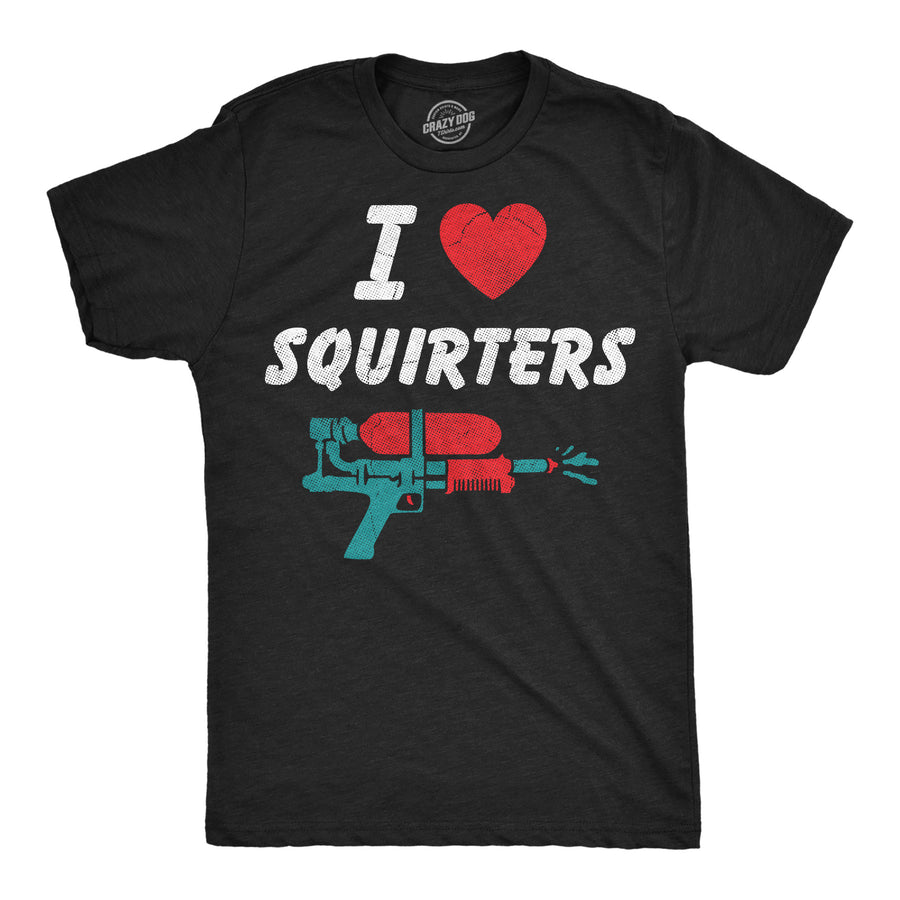 Funny Heather Black - Heart Squirters I Heart Squirters Mens T Shirt Nerdy sex Tee
