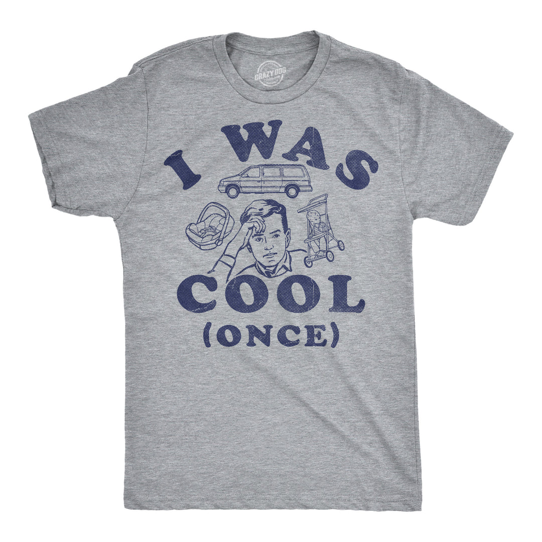 Funny Light Heather Grey - I Was Cool Once I Was Cool Once Mens T Shirt Nerdy father's Day Tee