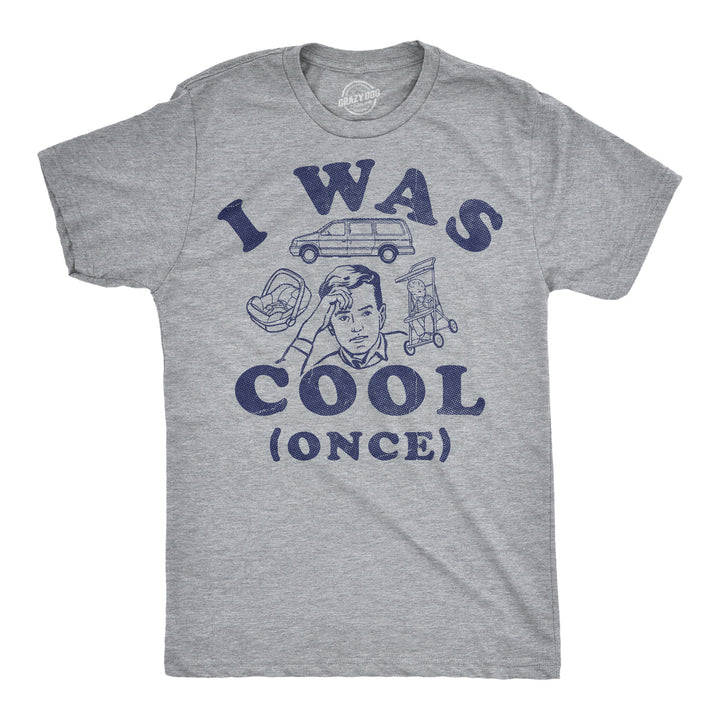 Funny Light Heather Grey - I Was Cool Once I Was Cool Once Mens T Shirt Nerdy father's Day Tee
