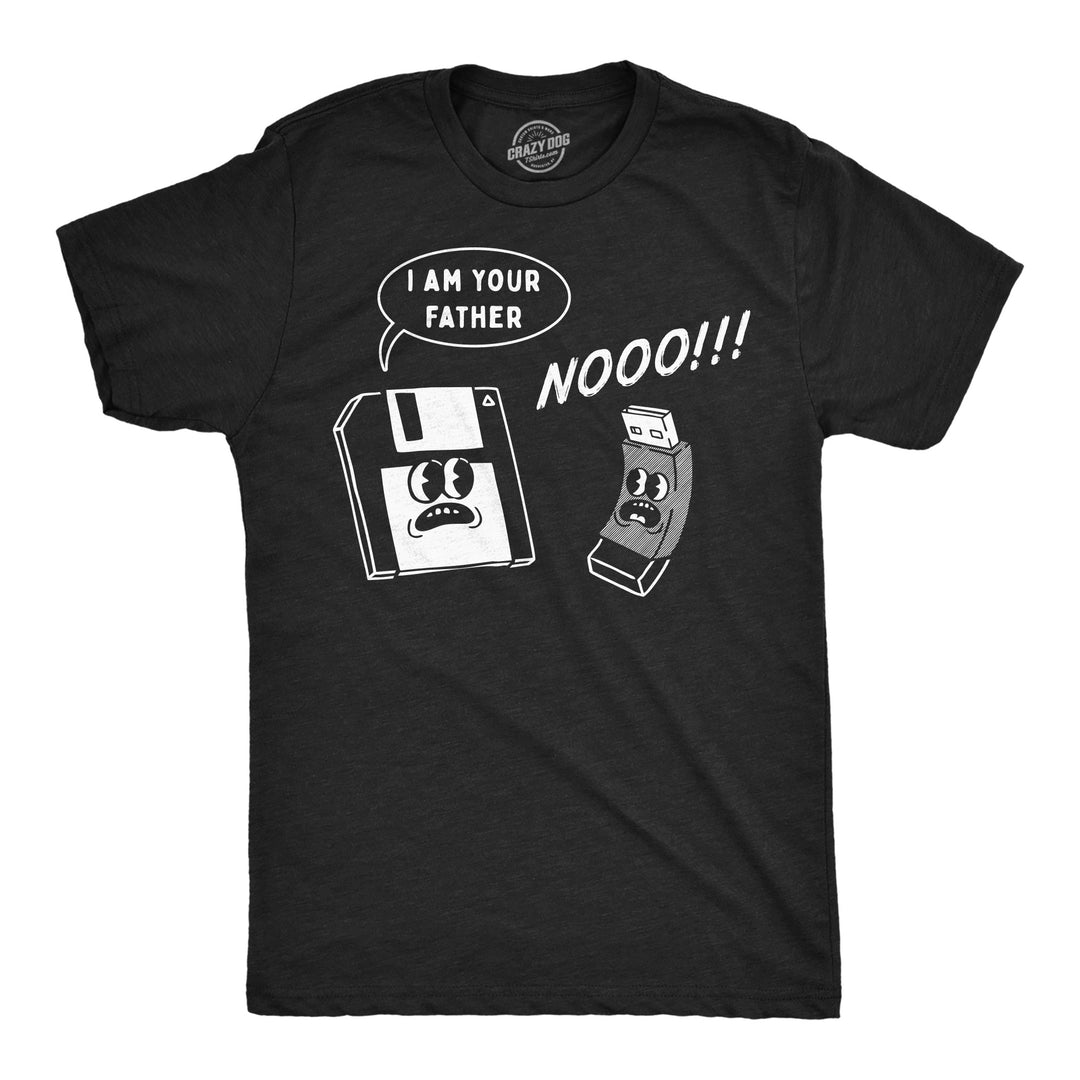 Funny Heather Black - Father Floppy Disk I Am Your Father Floppy Disk Mens T Shirt Nerdy retro TV & Movies Tee