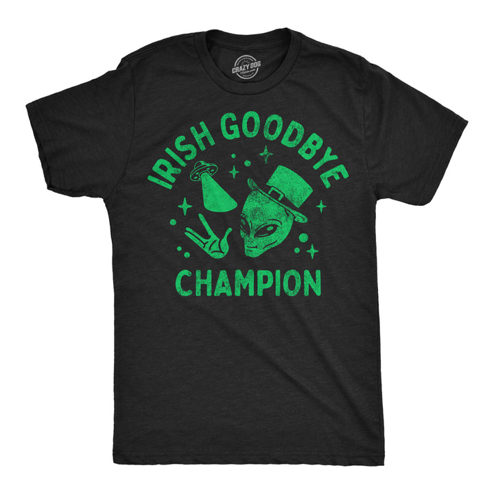 Funny Heather Black - Irish Goodbye Irish Goodbye Champion Mens T Shirt Nerdy Saint Patrick's Day sarcastic Tee