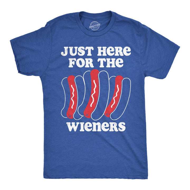 Funny Heather Royal - Here For Wieners Just Here For The Wieners Mens T Shirt Nerdy food sarcastic Tee