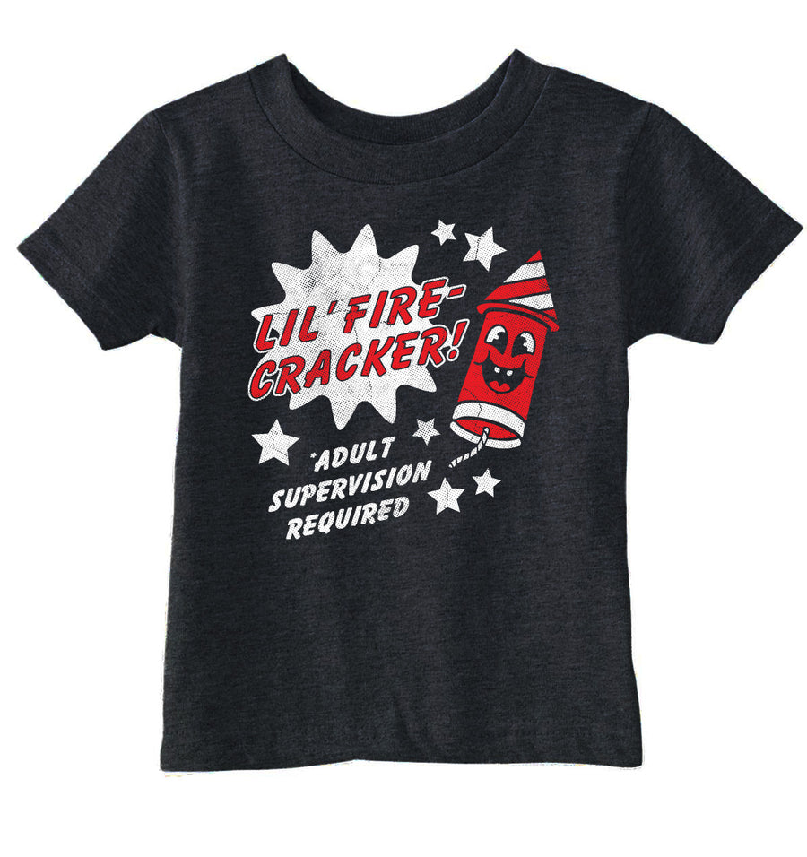 Funny Black - Lil Fire Cracker Lil Fire Cracker Toddler T Shirt Nerdy Fourth Of July sarcastic Tee