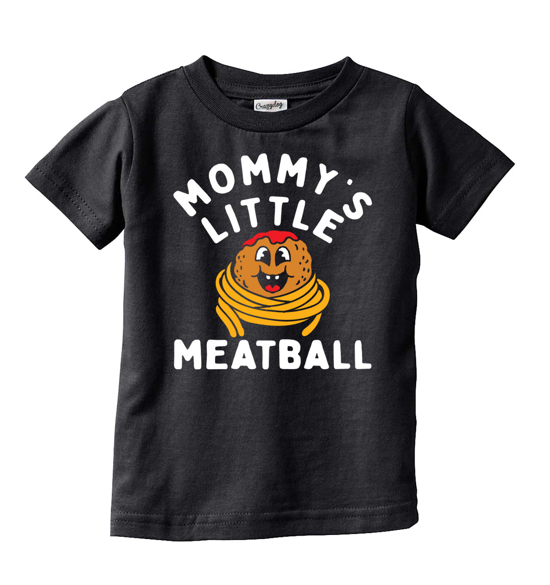 Funny Heather Black - Little Meatball Mommys Little Meatball Toddler T Shirt Nerdy sarcastic Tee