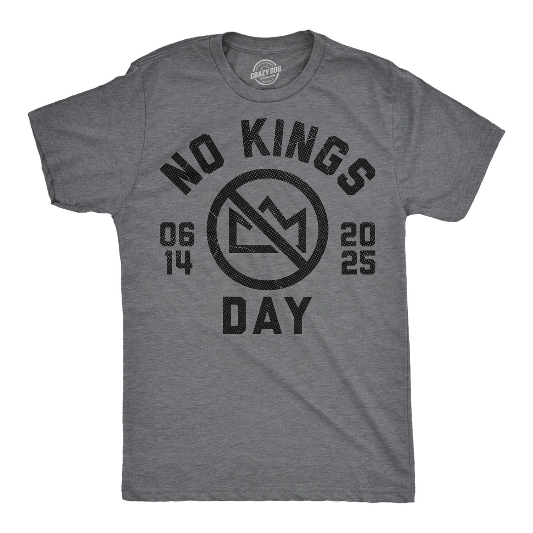Funny Dark Heather Grey - No Kings Day No Kings Day Mens T Shirt Nerdy political Tee