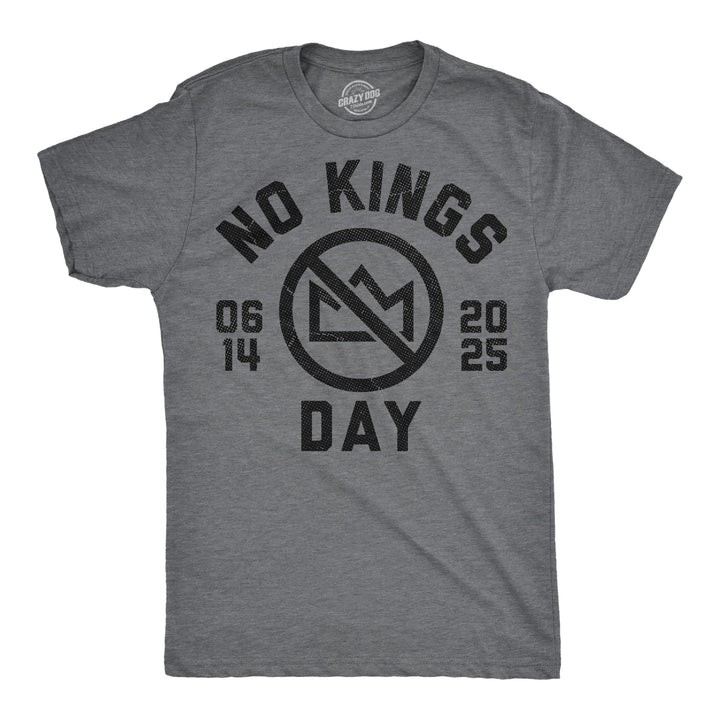 Funny Dark Heather Grey - No Kings Day No Kings Day Mens T Shirt Nerdy political Tee