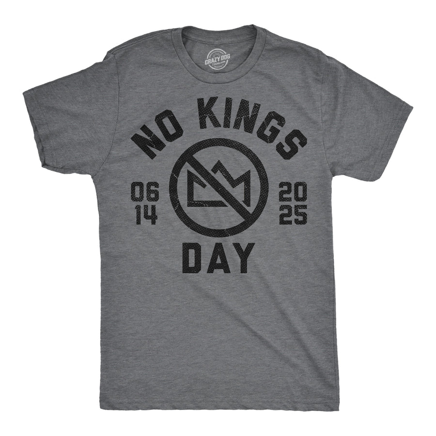 Funny Dark Heather Grey - No Kings Day No Kings Day Mens T Shirt Nerdy political Tee