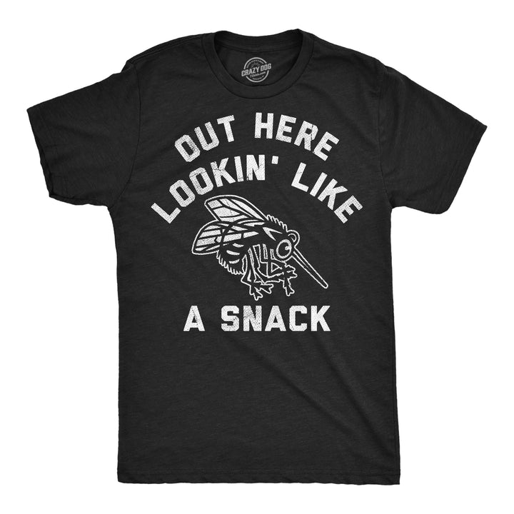 Funny Heather Black - Lookin Like Snack Out Here Lookin Like A Snack Mens T Shirt Nerdy animal Tee