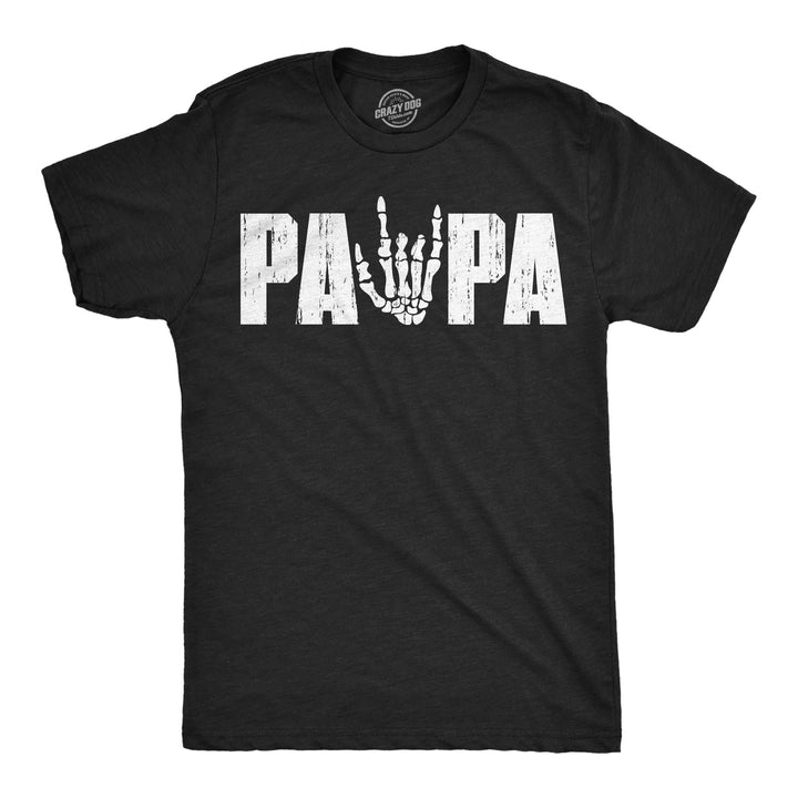 Funny Heather Black - Papa Bones Papa Bones Mens T Shirt Nerdy Halloween Tee