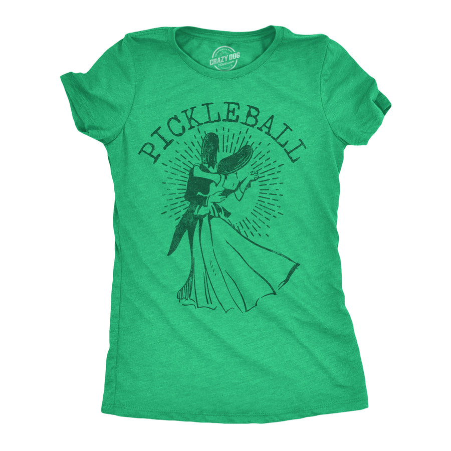 Funny Heather Green - Pickleball Ball Pickleball Ball Womens T Shirt Nerdy sarcastic Tee