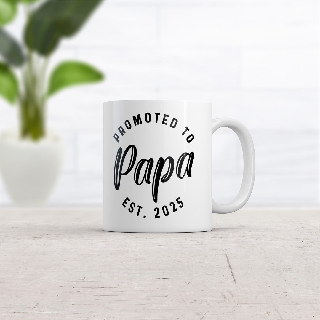Promoted To Papa 2025 Mug
