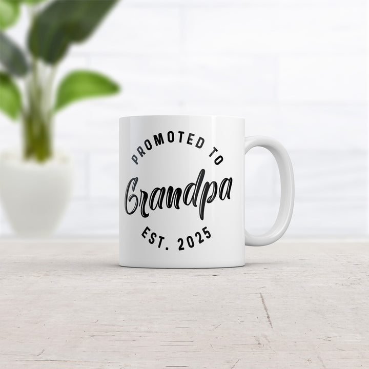 Promoted To Grandpa 2025 Mug
