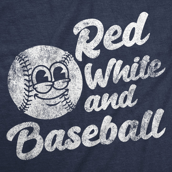 Red White And Baseball Men's T Shirt