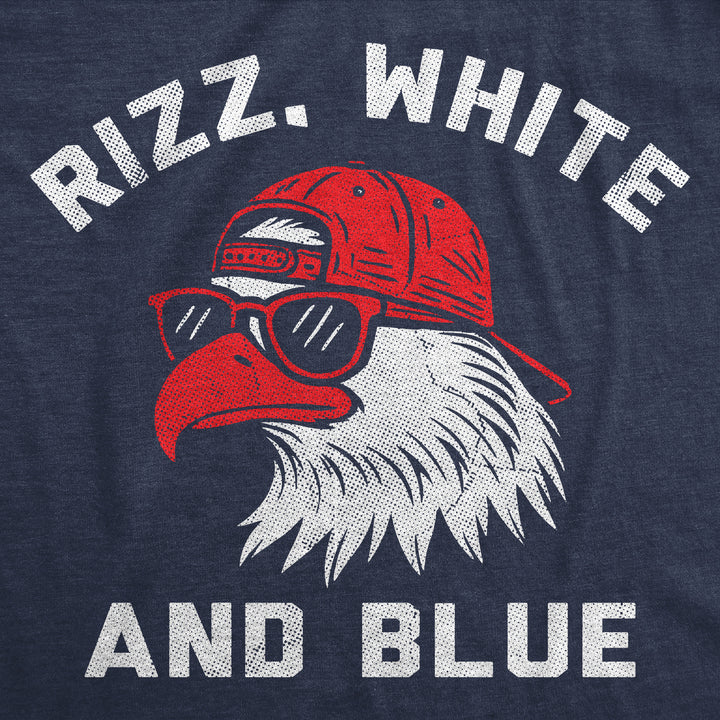 Rizz White And Blue Men's T Shirt