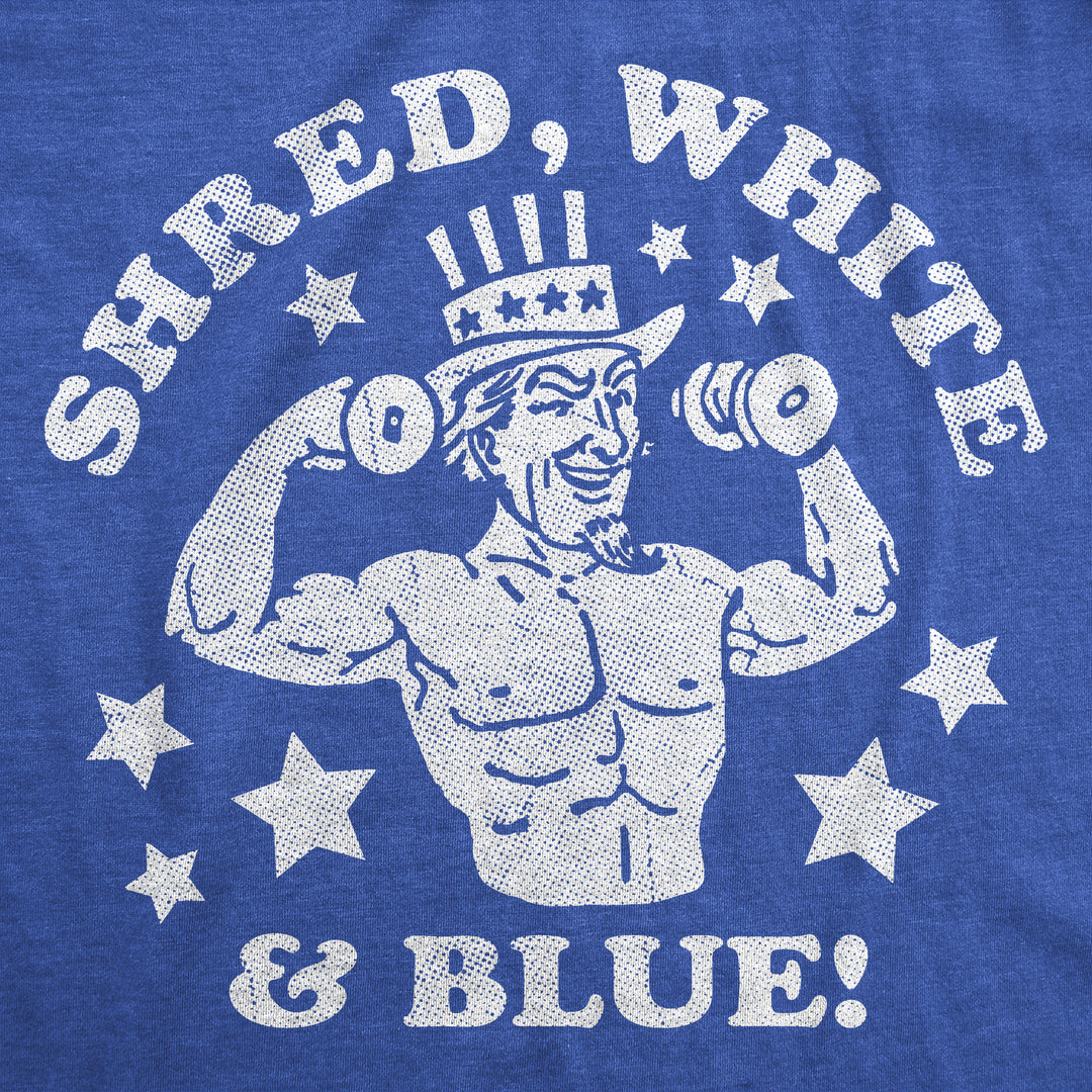 Shred White And Blue Men's Tank Top