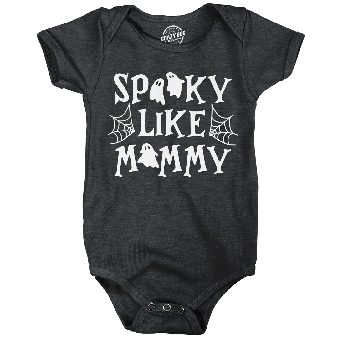 Funny Heather Black - Spooky Mommy Spooky Like Mommy Onesie Nerdy Halloween Tee